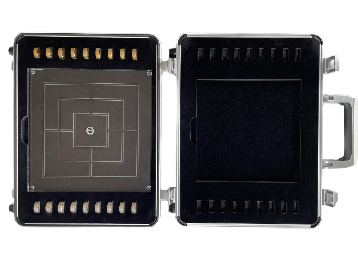 Board Game Nine Mens Morris Silver 18-Karat Gold-Plated - Mühlespiel aus Gold und Silber im Koffer