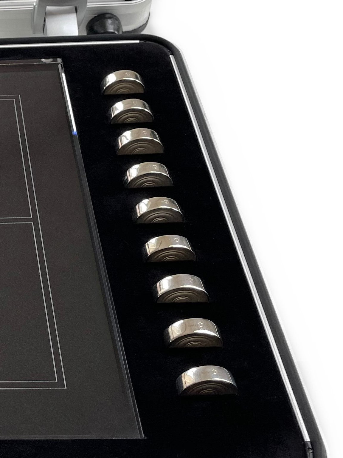 Board Game Nine Mens Morris Silver 18-Karat Gold-Plated - Mühlespiel Silbersteine