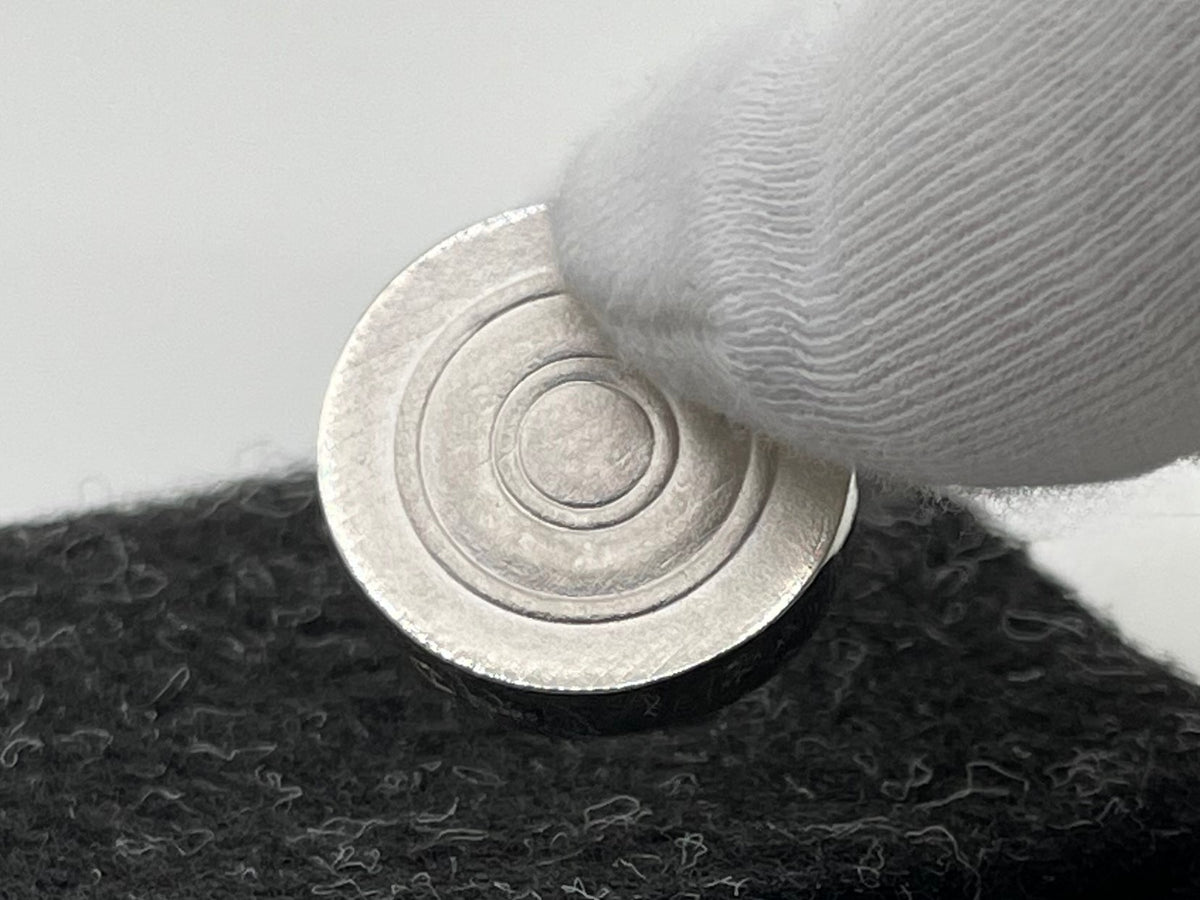 Board Game Nine Mens Morris Silver Black Rhodium-Plated Game Piece Silver Front - Silberspielstein 