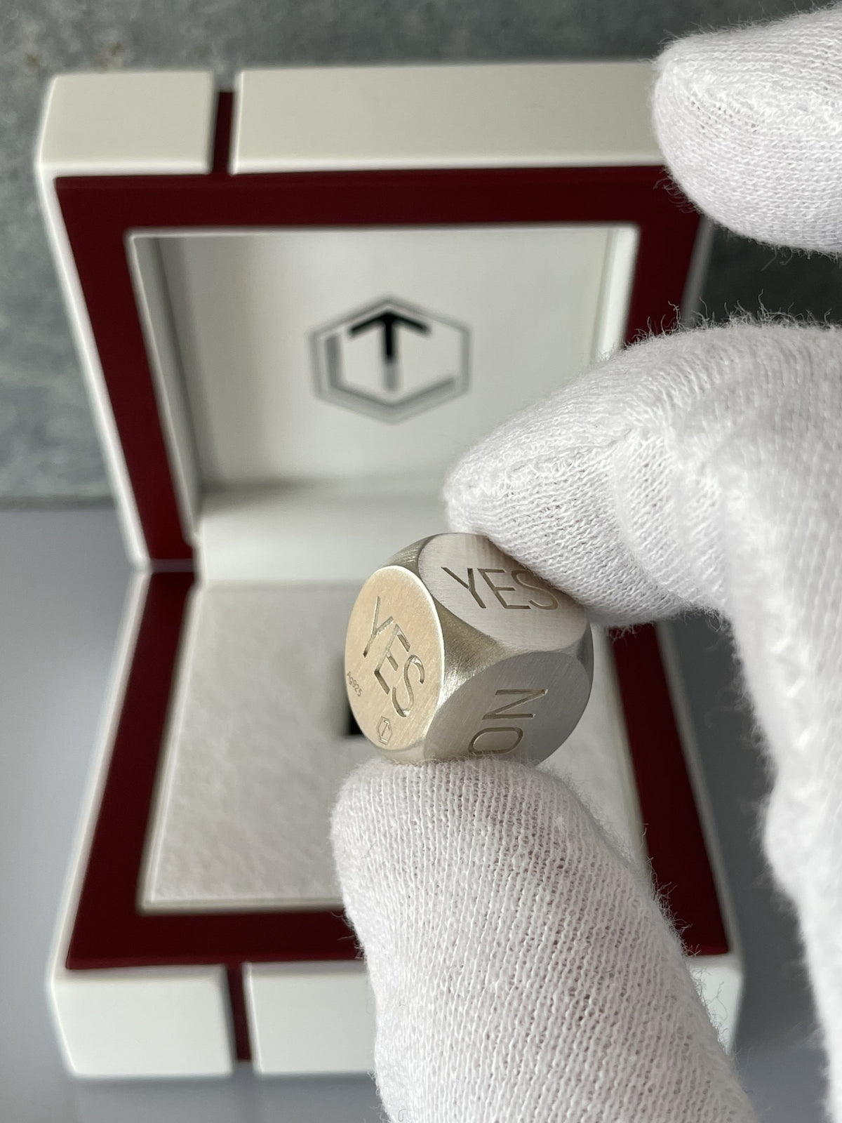 Decision Dice Silver brushed