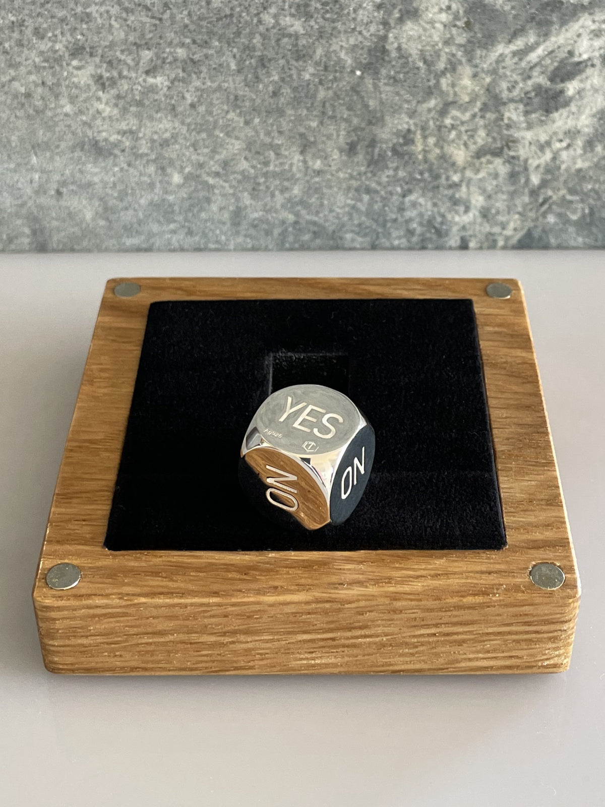 Solid Decision Dice made of Sterling Silver Polished