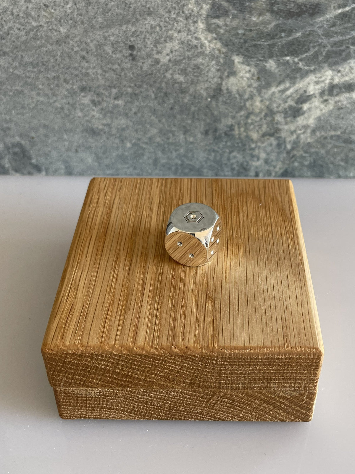 Dice 1 Ounce Fine Silver presented on case