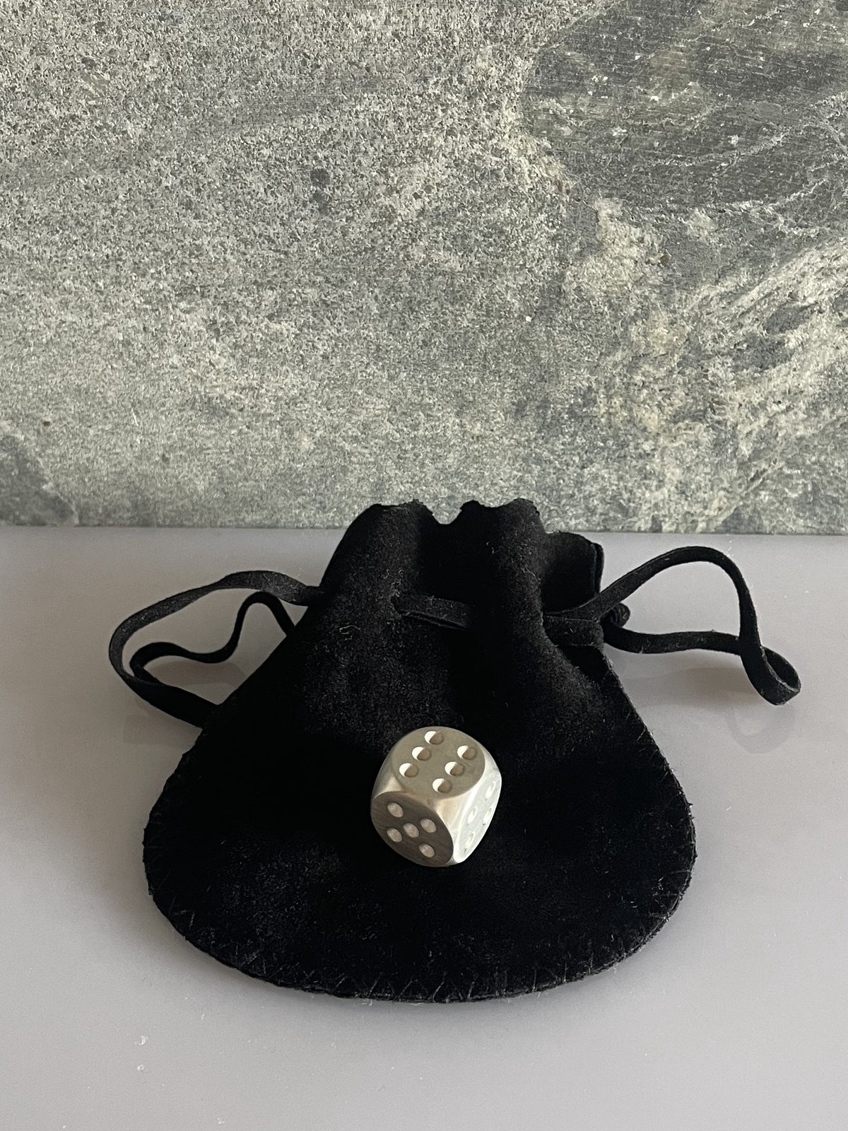 Silver Dice 14mm presented with case