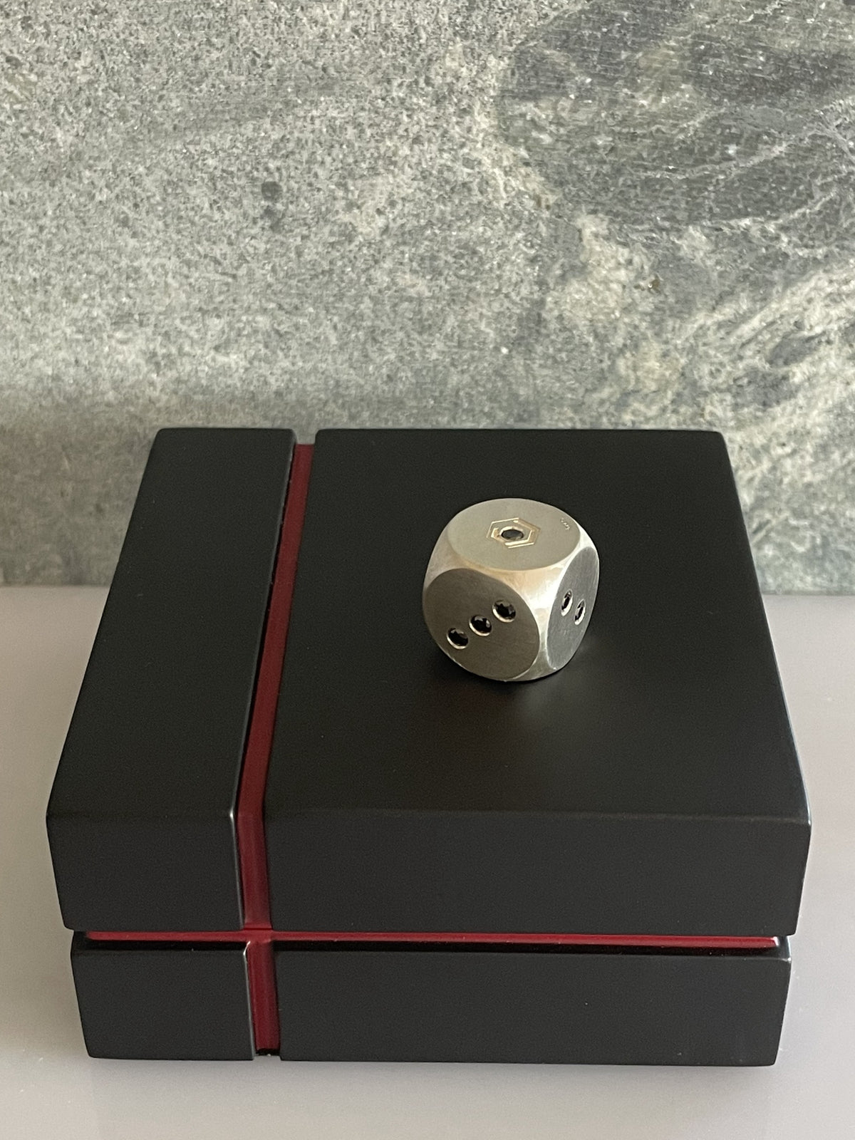 Silver Dice with Diamonds 