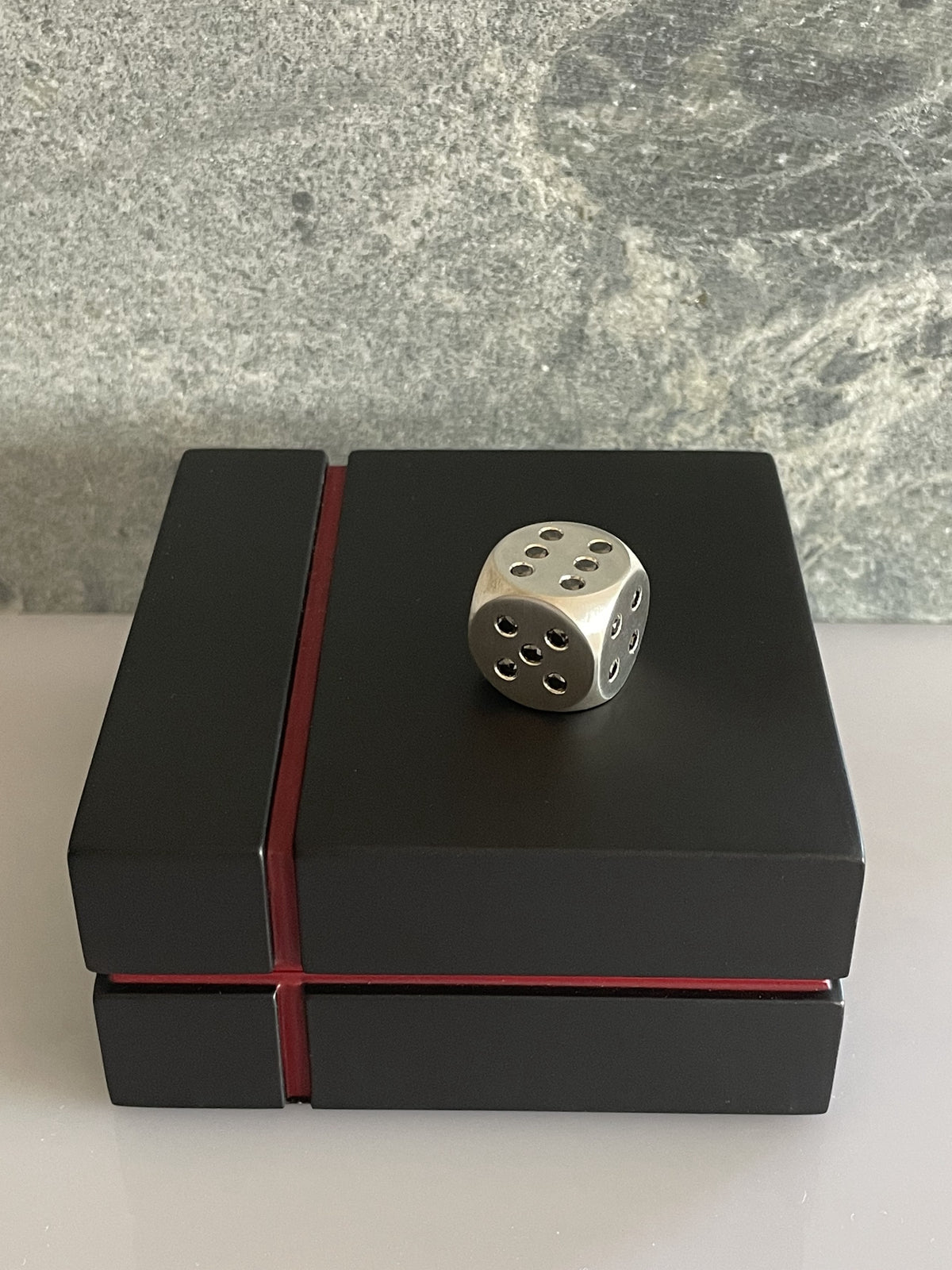 Silver Dice with Diamonds 