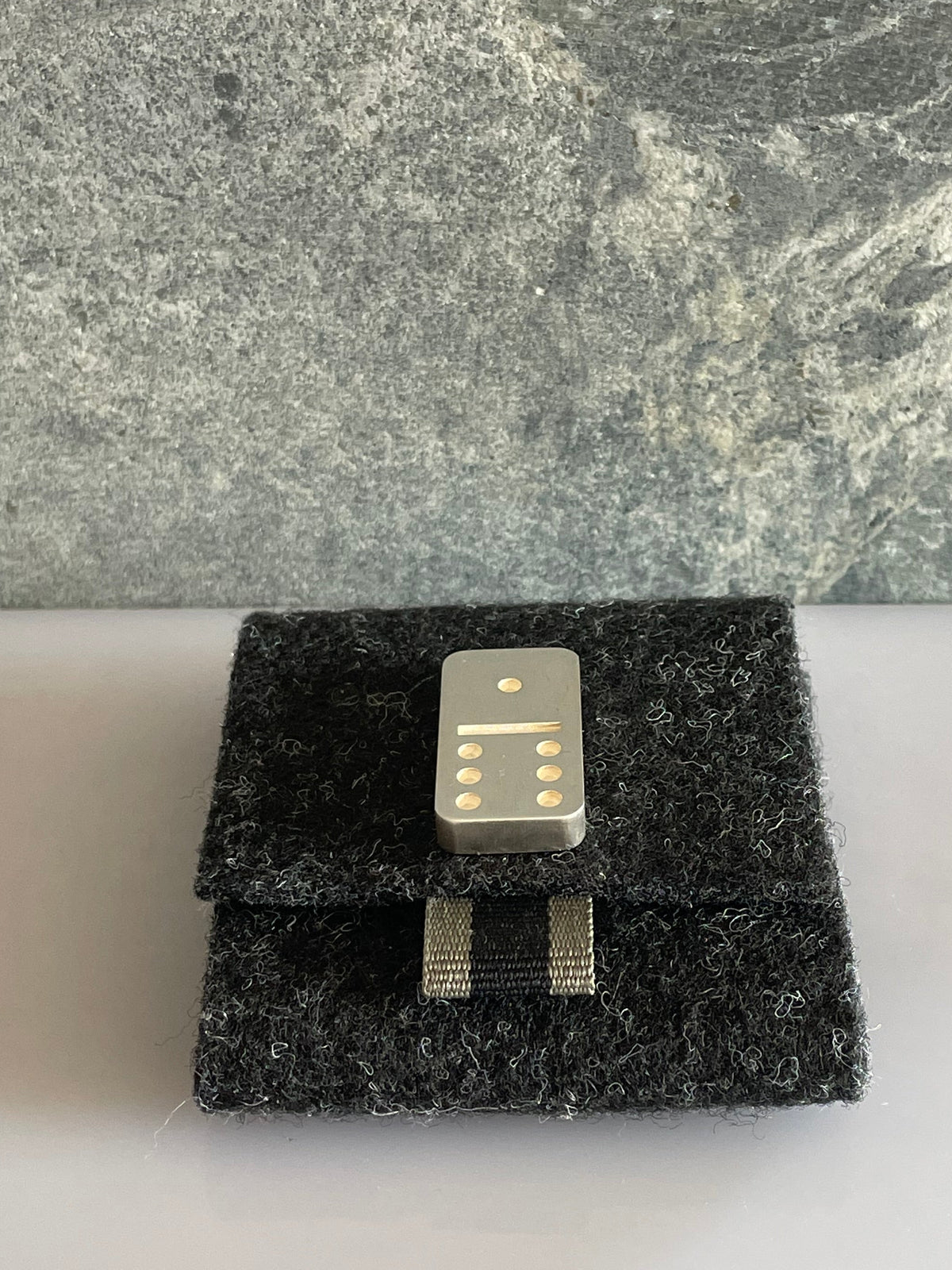 Domino piece Silver on case