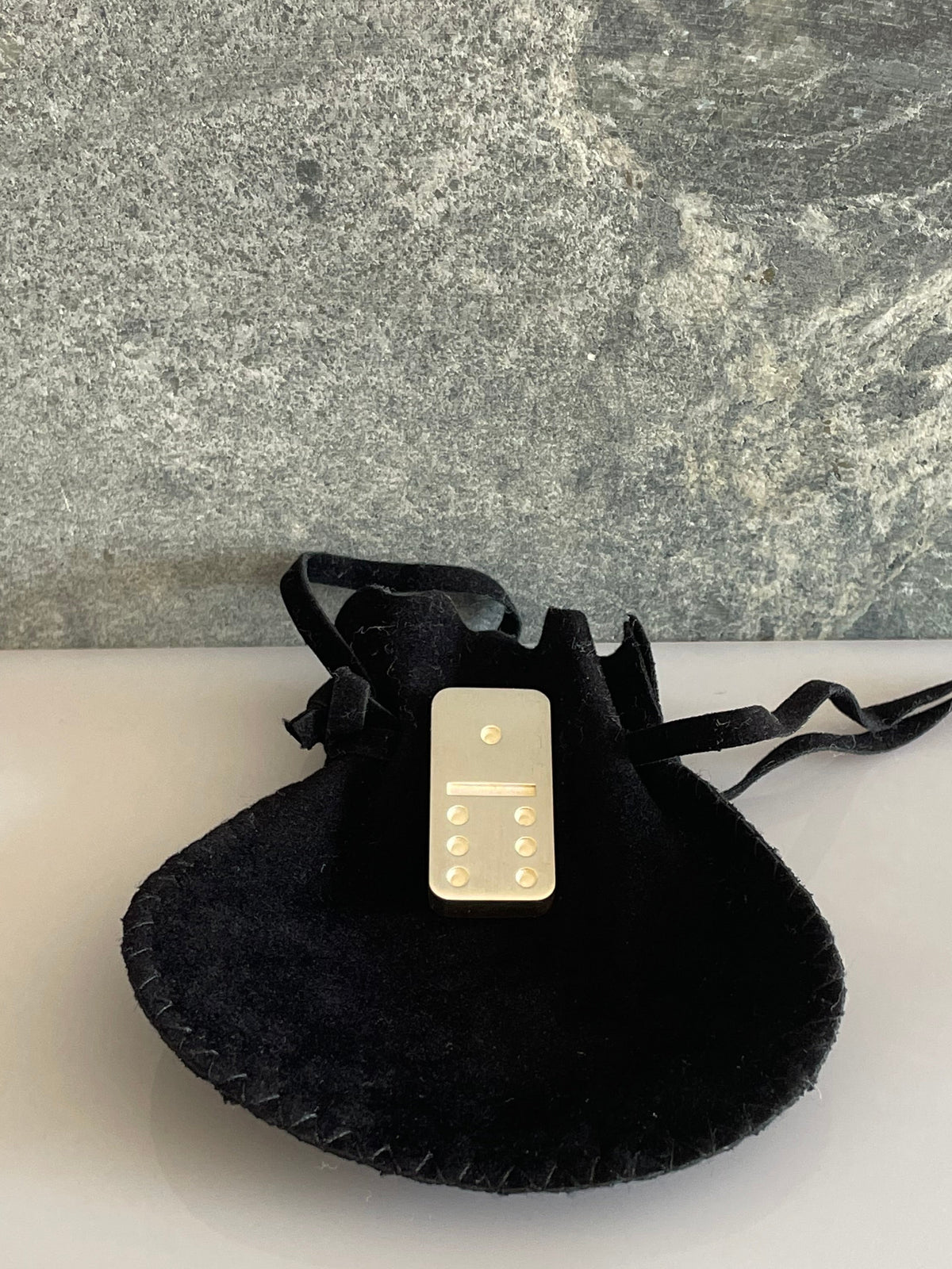 Domino piece Silver on case