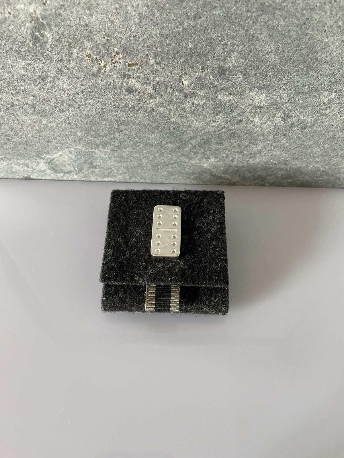 Dominostein · 925 Sterlingsilber · Länge 29 mm · 16 g · Poliert
