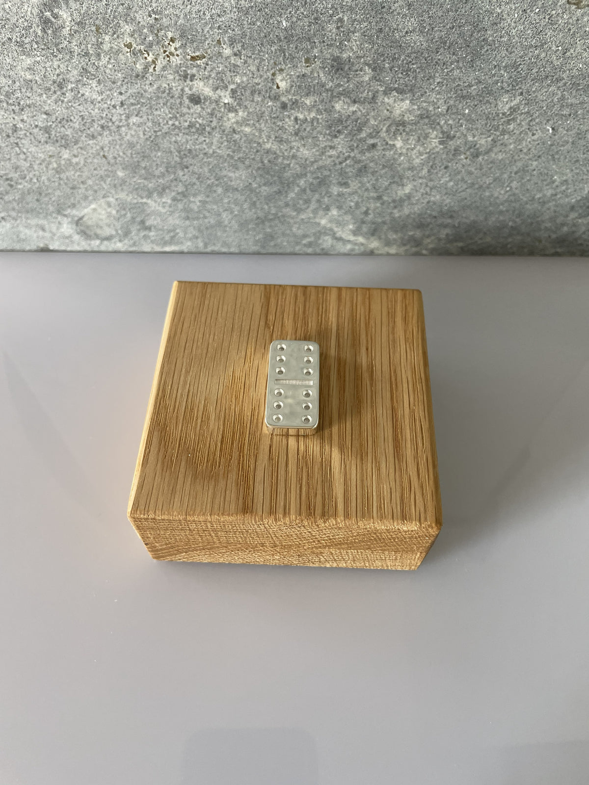 Dominostein · 925 Sterlingsilber · Länge 29 mm · 16 g · Poliert