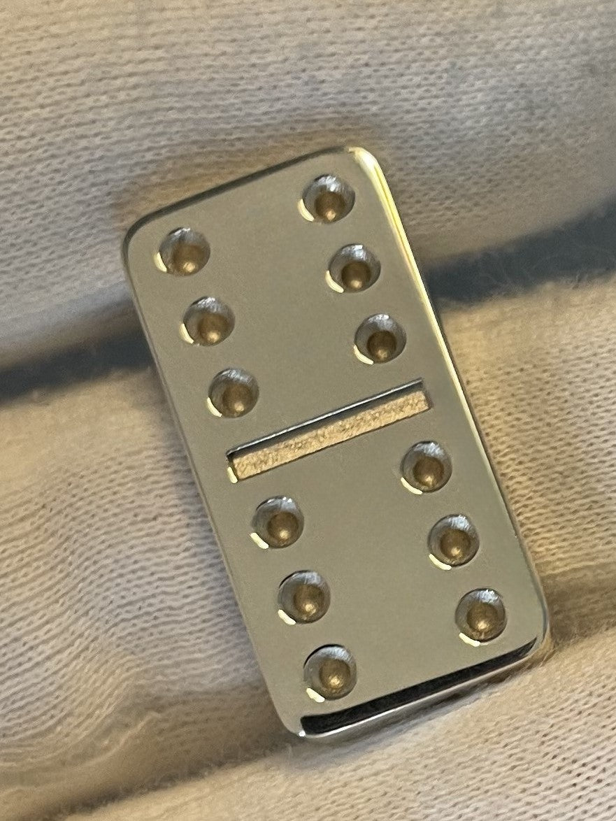 Domino Sterling Silver polished on Hand - Dominosten Silber auf Hand