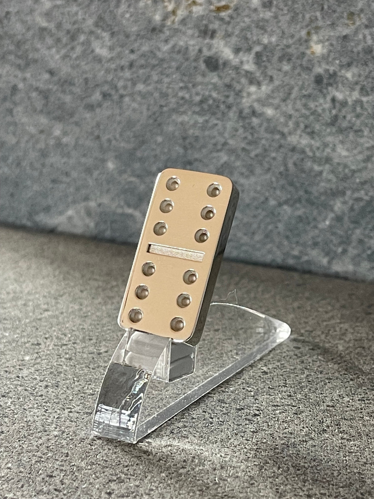 Dominostein · 925 Sterlingsilber · Länge 29 mm · 16 g · Poliert