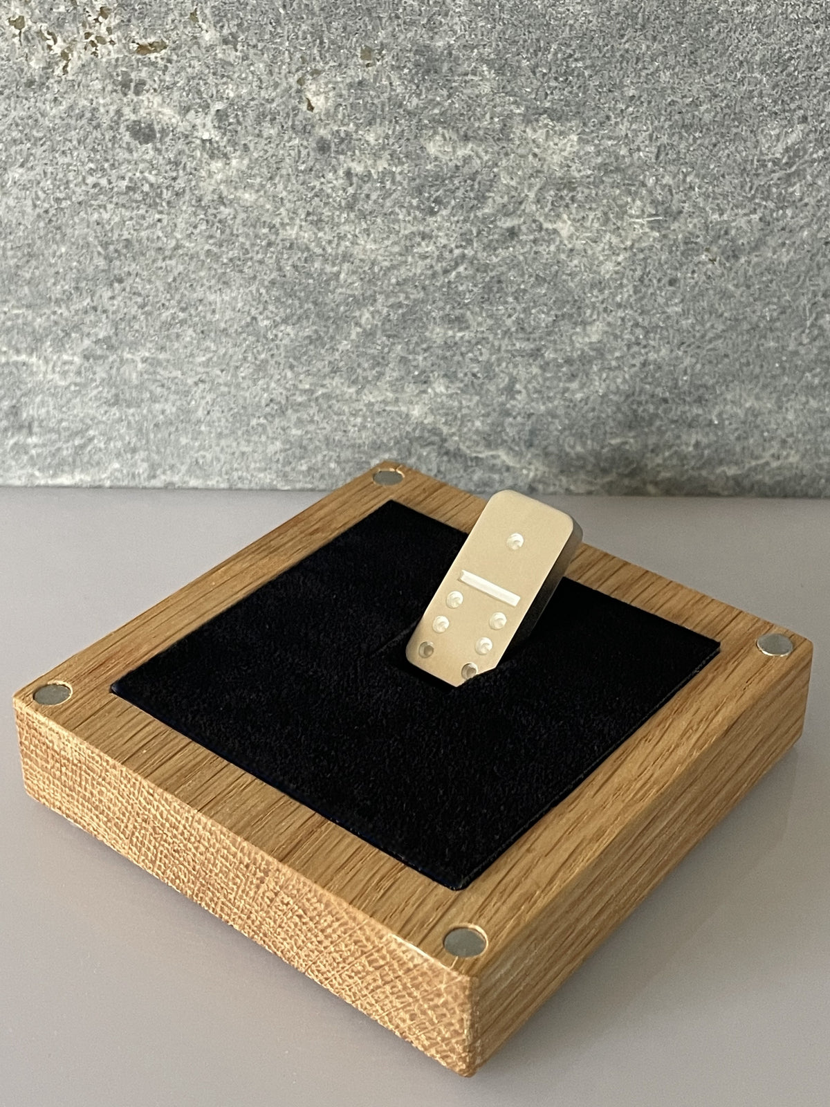 Dominostein · 925 Sterlingsilber · 29 mm · 17 g · Mattiert