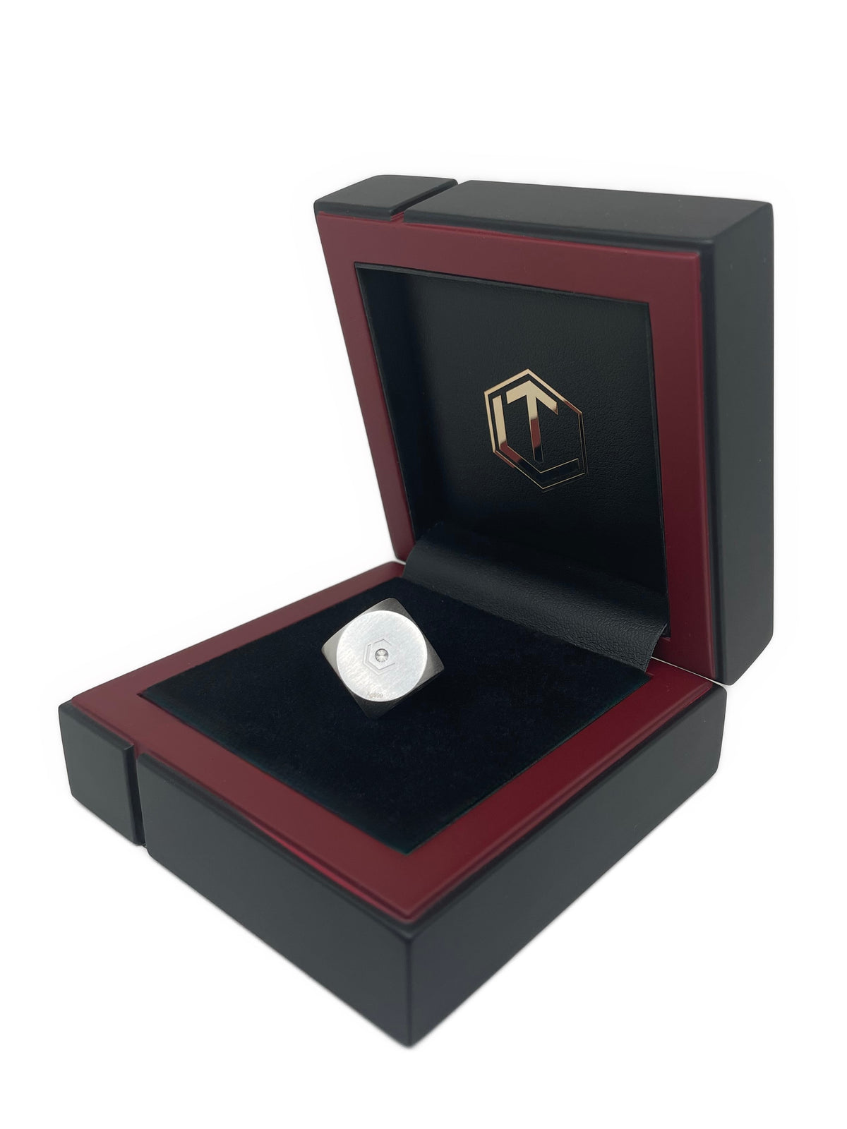 Fine Silver Dice brushed in black case - Feinsilberwürfel im Etui