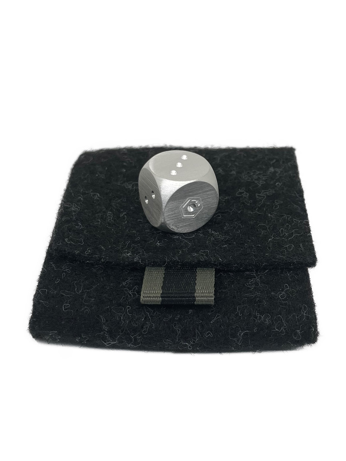 Fine Silver Dice brushed on felt case - Feinsilberwürfel im Etui