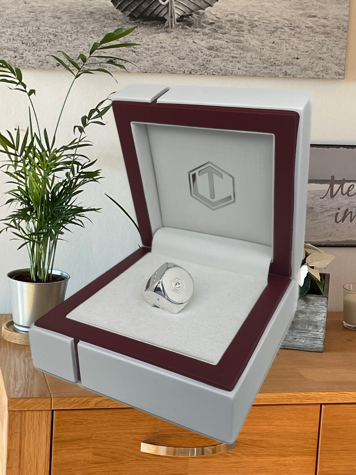 Fine Silver dice in white case - Feinsilberwürfel im Etui