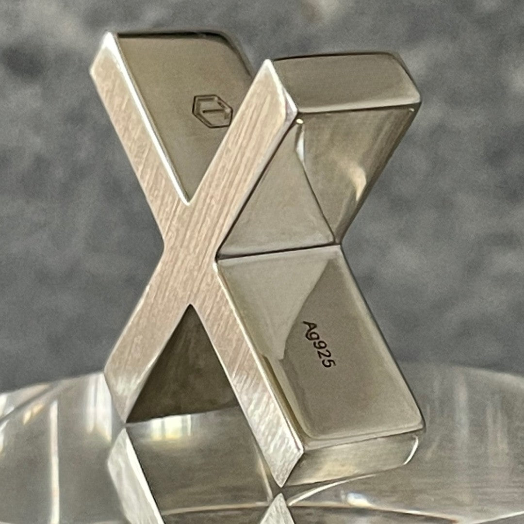 Tic-Tac-Toe · 925 Sterlingsilber · 3D-Acrylglas
