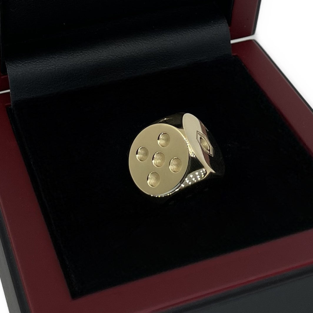 Gold Dice 18-karat solid in black Case - Würfe aus Gold 18 Karat massiv im Etui