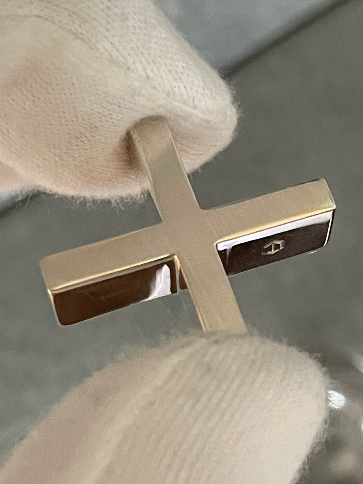 Tic-Tac-Toe · 925 Sterlingsilber · 18 Karat Gold · 3D-Acrylglas