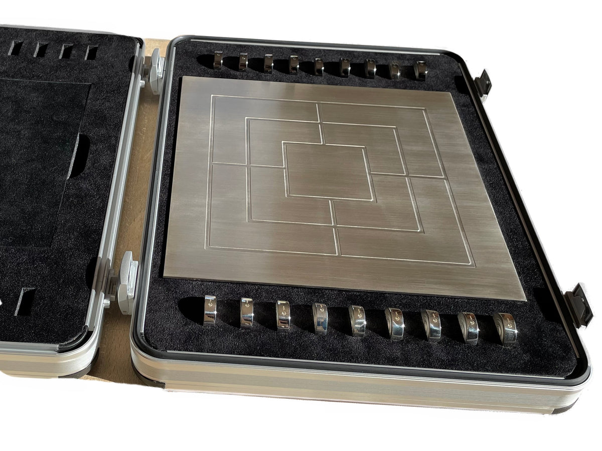 Mühle · 925 Sterlingsilber · Schwarz-Rhodium · Brett 925 Silber 974 g