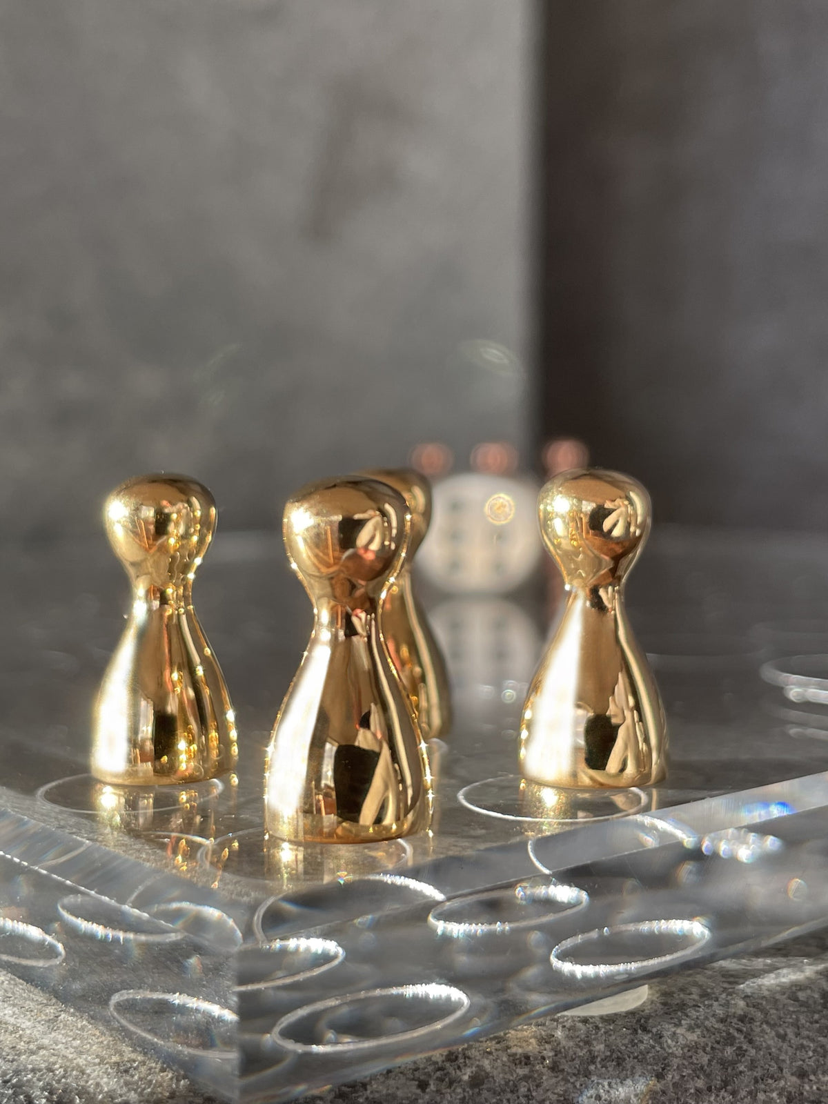 Ludo Game Figurine Silver Gold - Ludo Spielfiguren aus Silber vergoldet