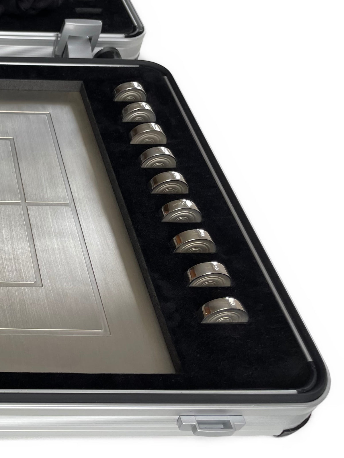 Nine Mens Morris sterling silver pieces right holder - Mühle sterlingsilber Spielsteine im rechten Halter