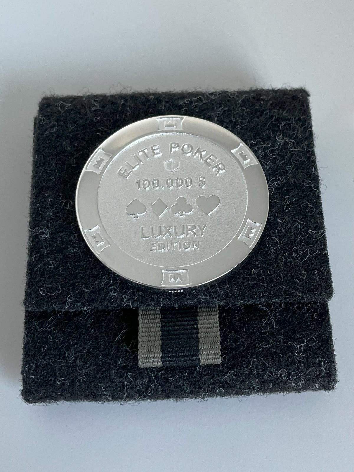 Poker Chip Sterling Silver - Pokerchip Silber auf Etui
