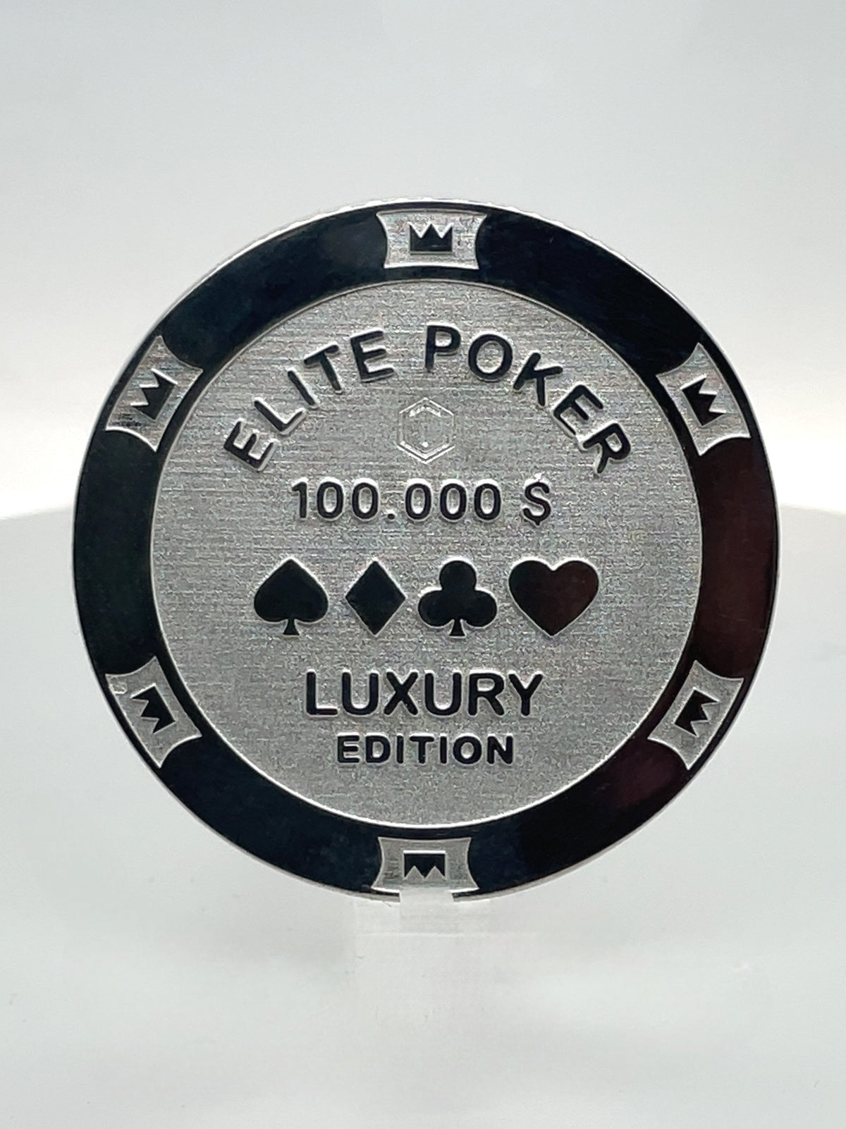 Poker Chip Sterling Silver - Pokerchip Silber auf Halterung