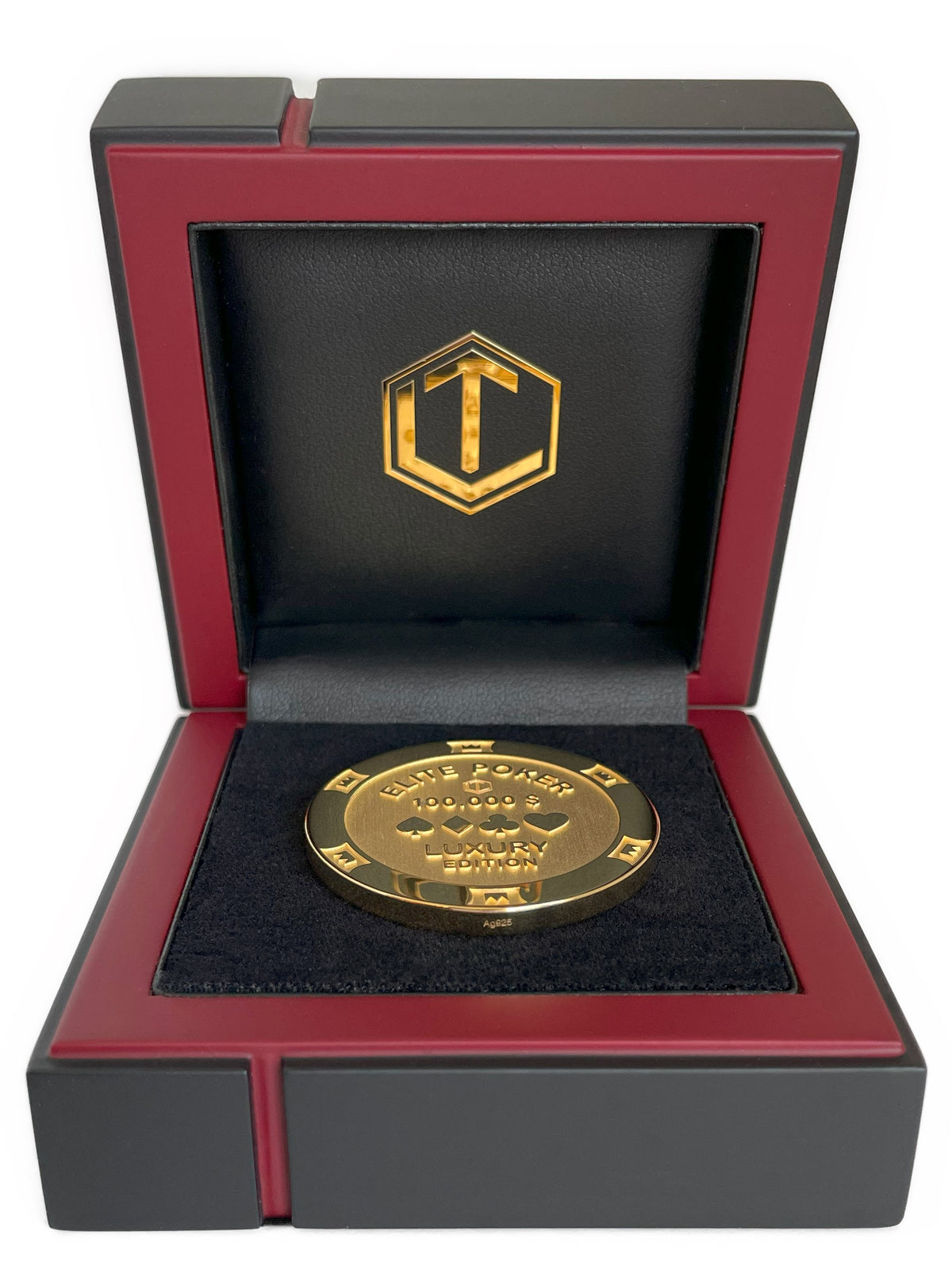 Poker Chip silver 18k gold-plated - Pokerchip Silber 18 Karat vergoldet