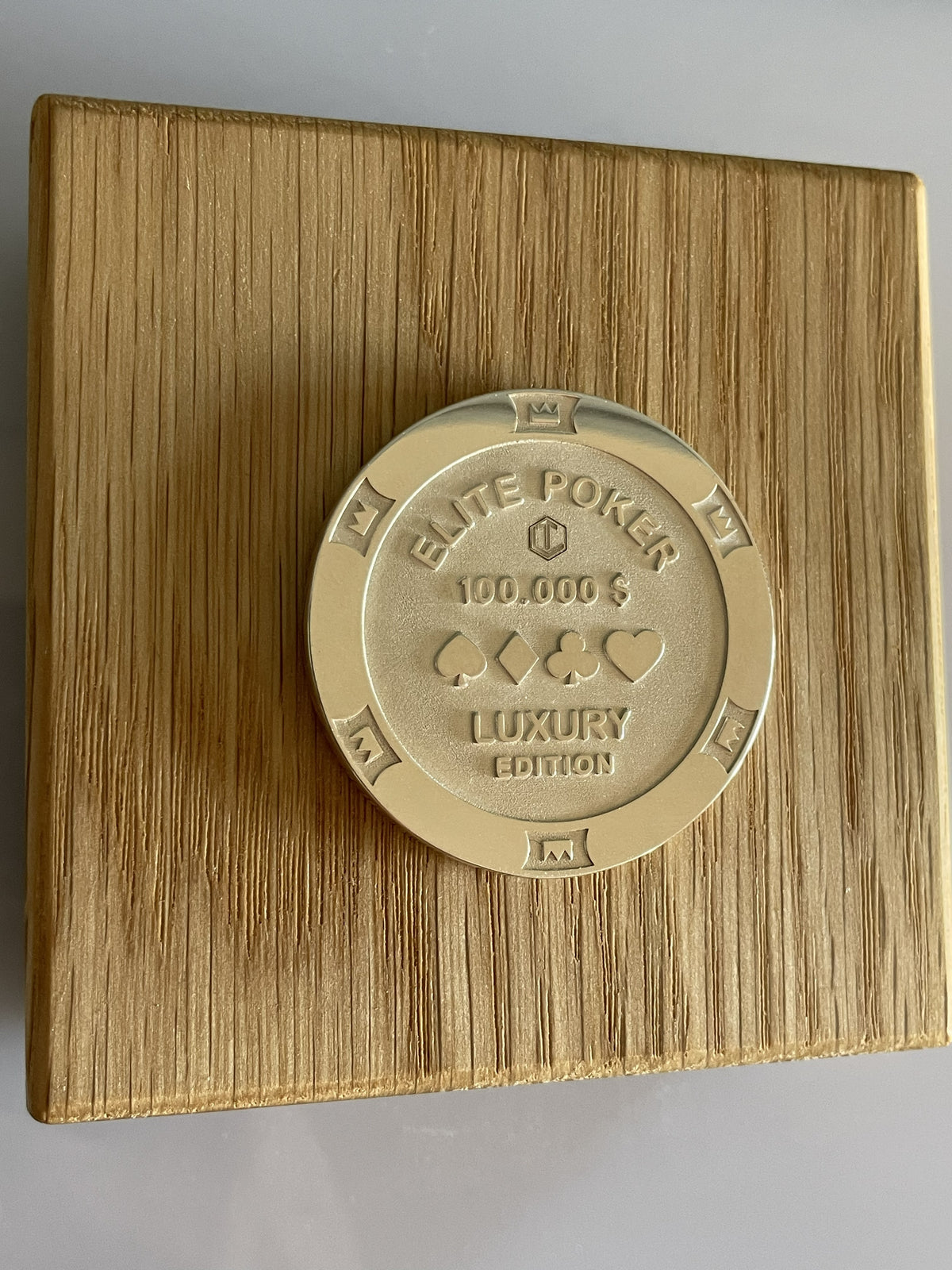 Poker Chip Silver presented with case