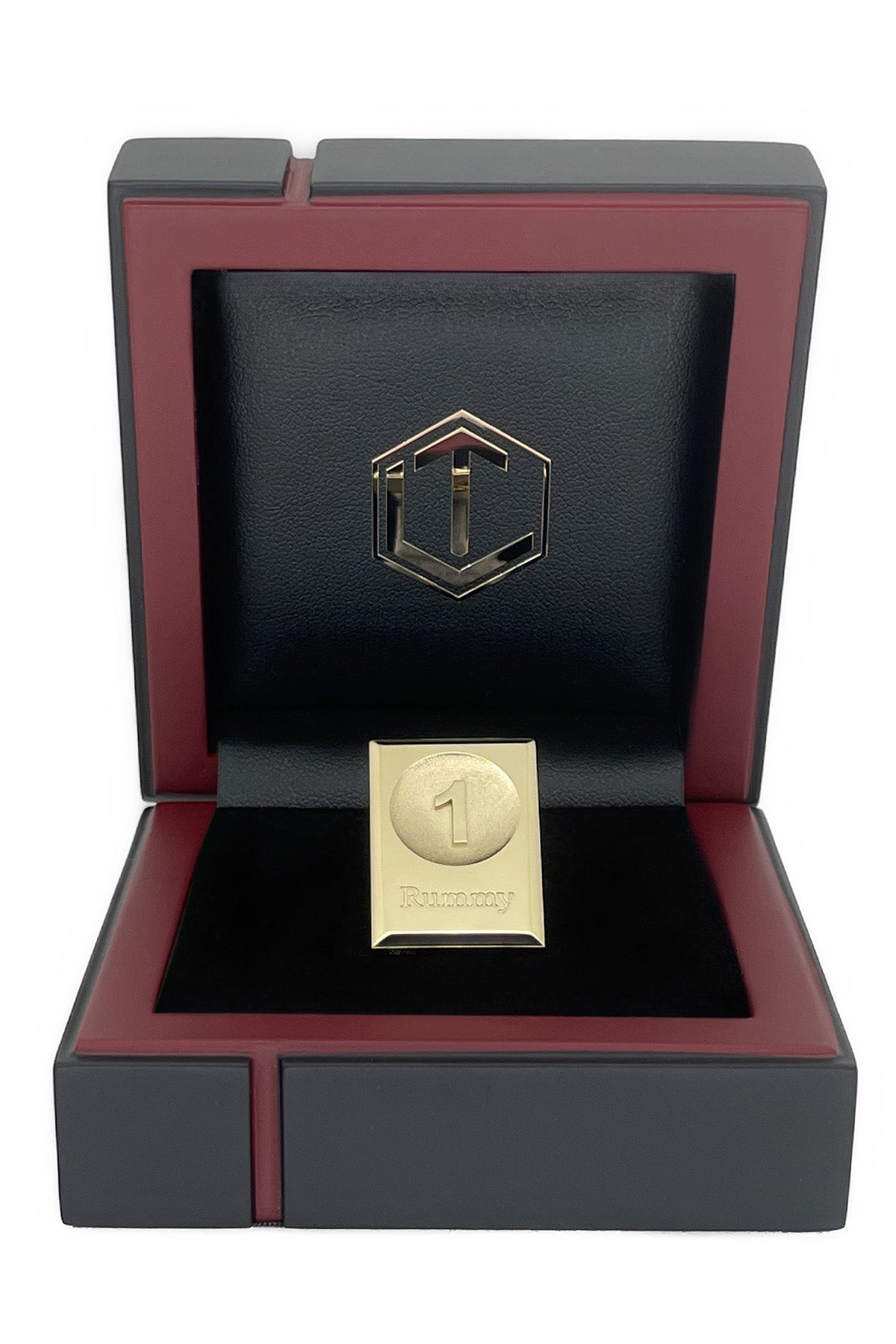 Rummy Tile 18-Karat Gold in Black Case - Rummystein aus 18 Karat Gold im Etui