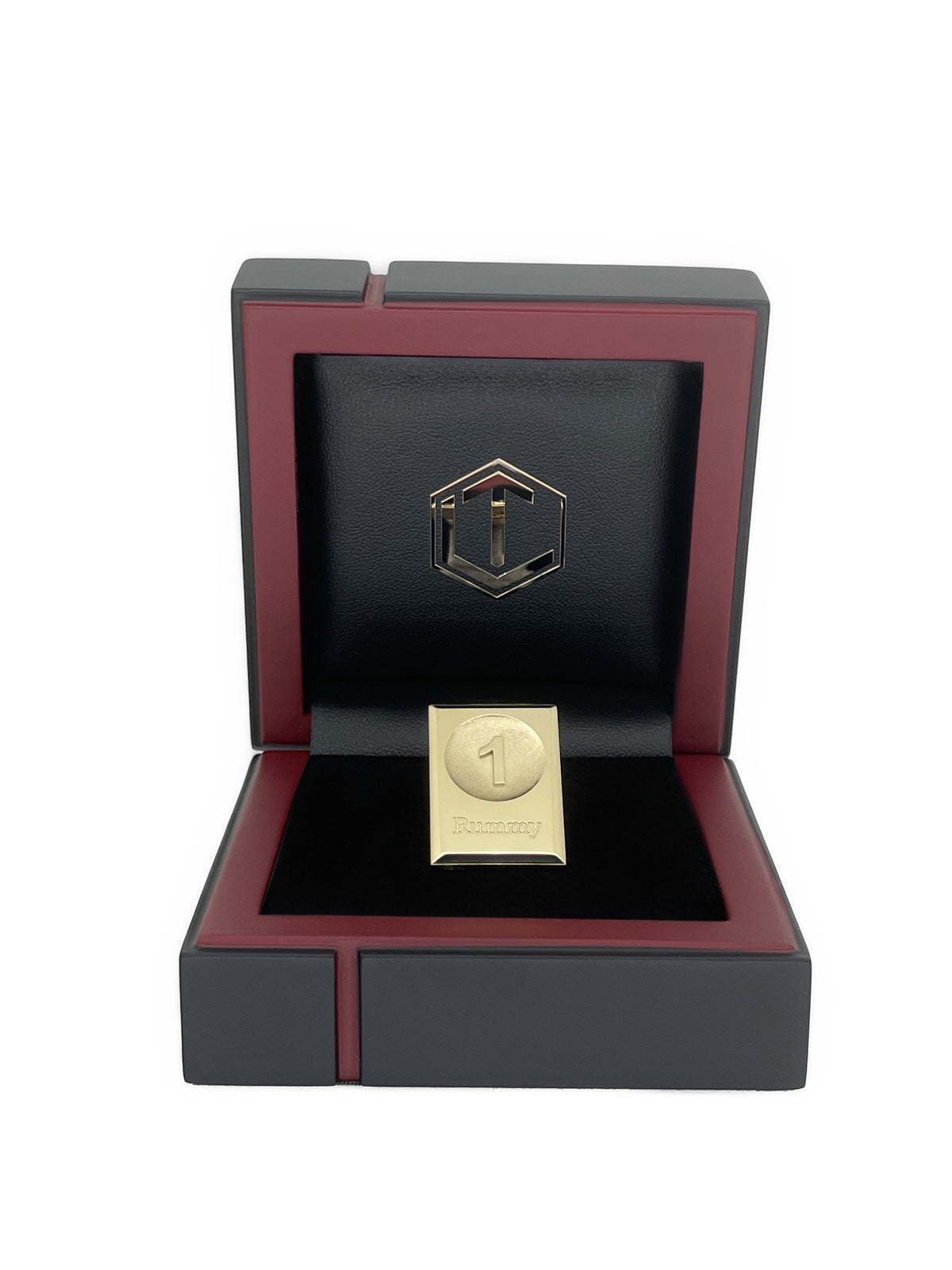 Rummy Tile 18-Karat Gold in Black Case - Rummystein aus Gold im Etui