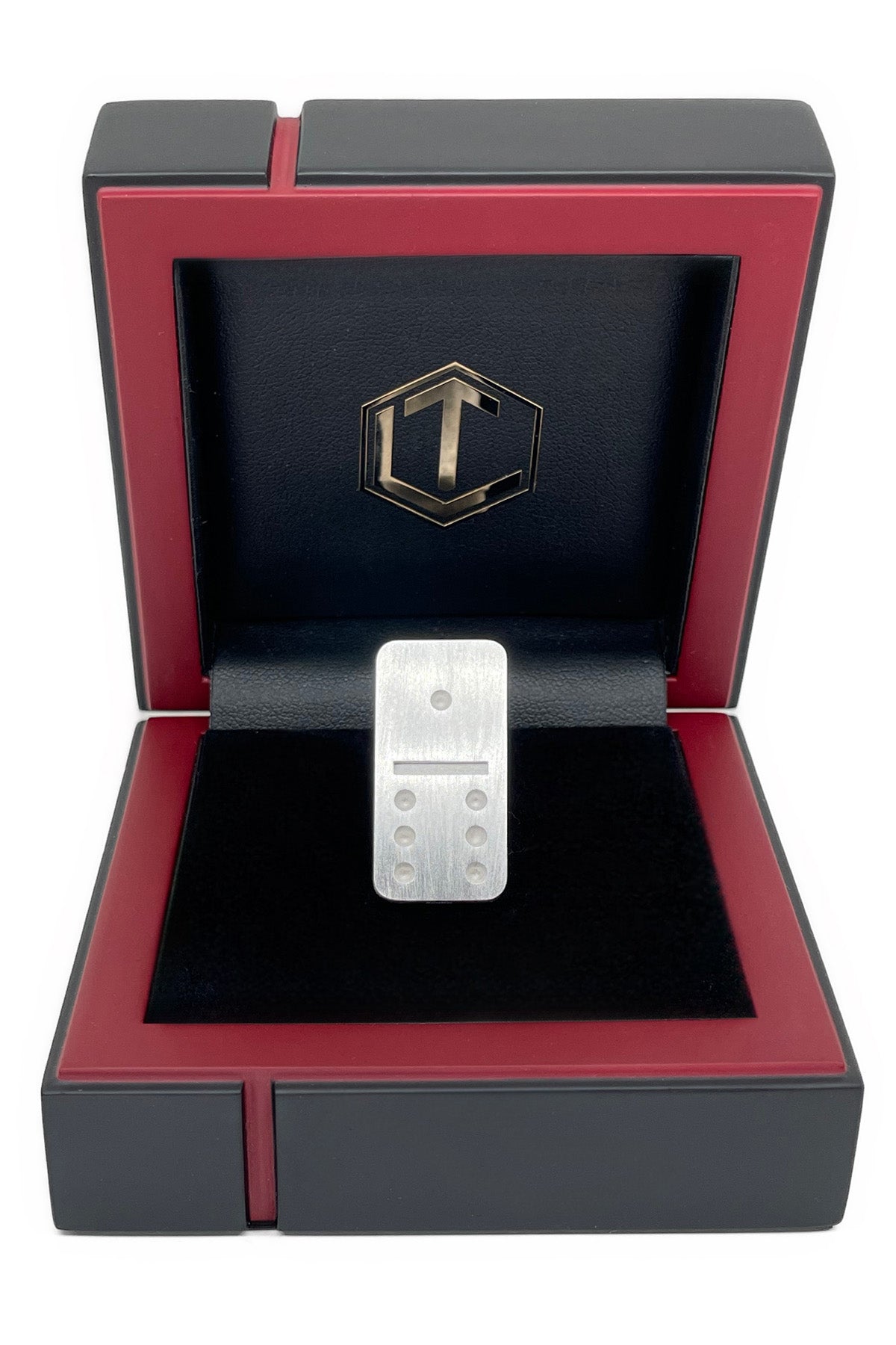 Silver Domino brushed - Silber Domino mattiert