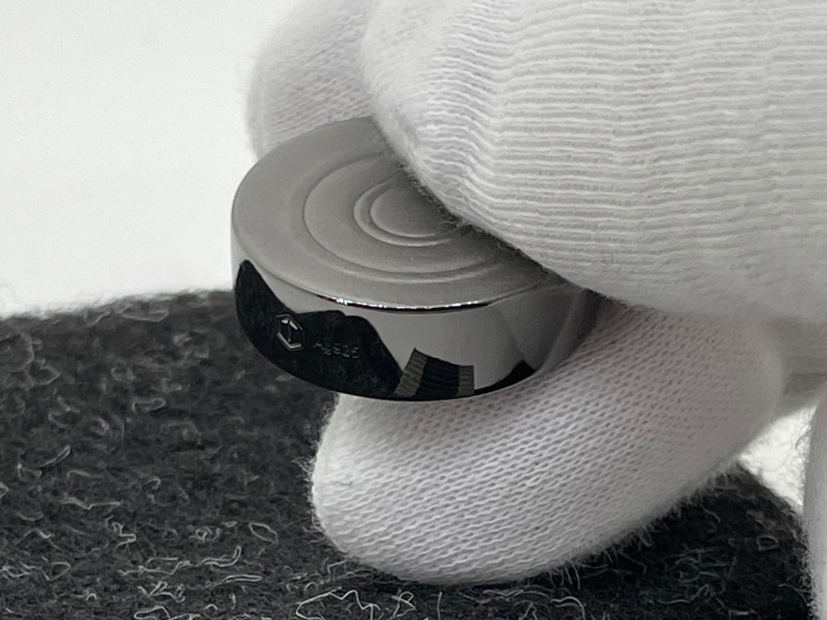 Solid Silver Board Game Nine Mens Morris Silver Black Rhodium-Plated Game Piece - Spielstein Silber Rhodium