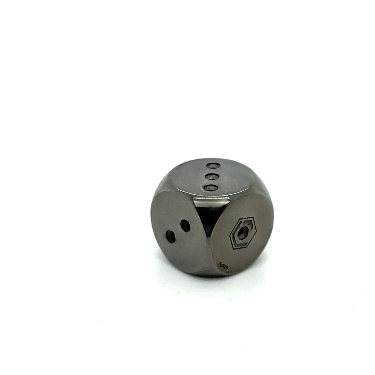 Solid Silver Dice black rhodium-plated - Silberwürfel schwarz rhodiniert
