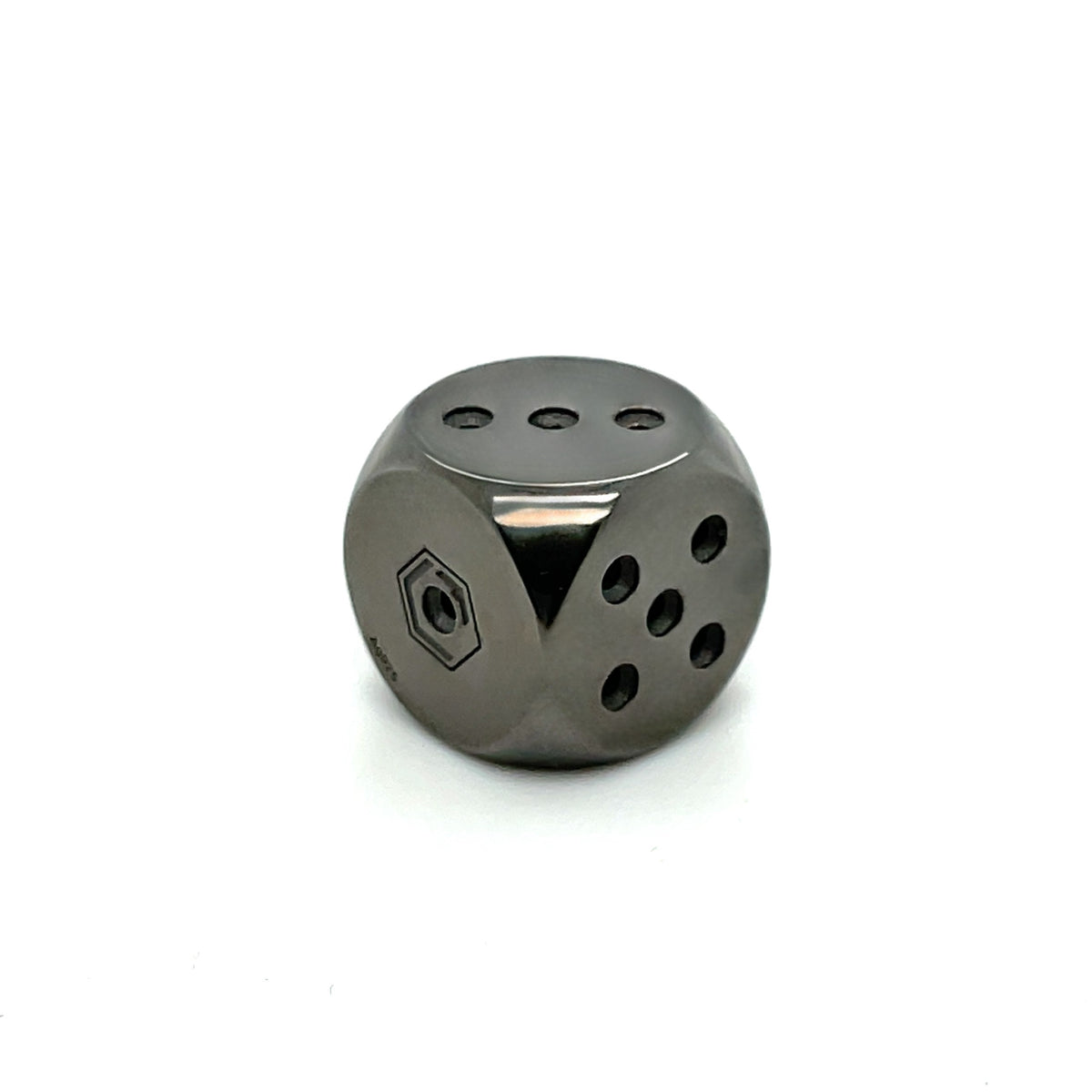 Solid Silver Dice black rhodium-plated - Silberwürfel schwarz rhodiniert 