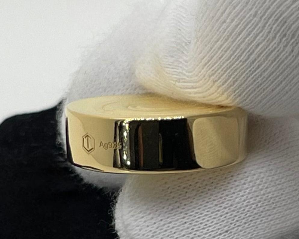 Solid Silver Nine Mens Morris Gold Game Piece - Mühlestein Silber Gold