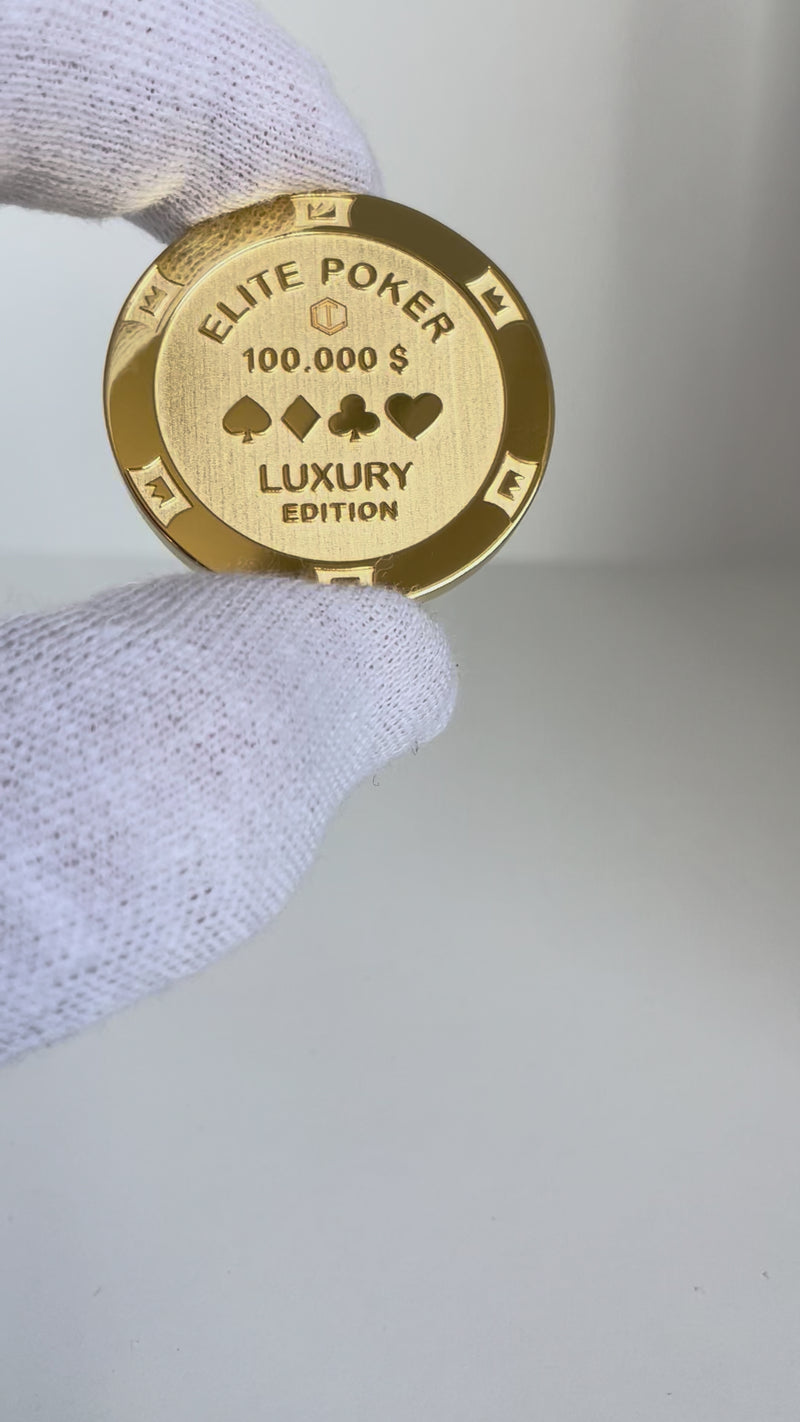 Poker Chip Sterling Silver 18k gold plated