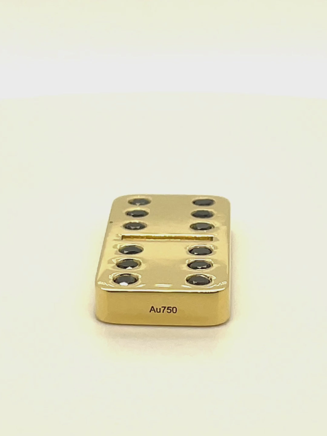 Domino Tile 18K Gold with Diamonds 