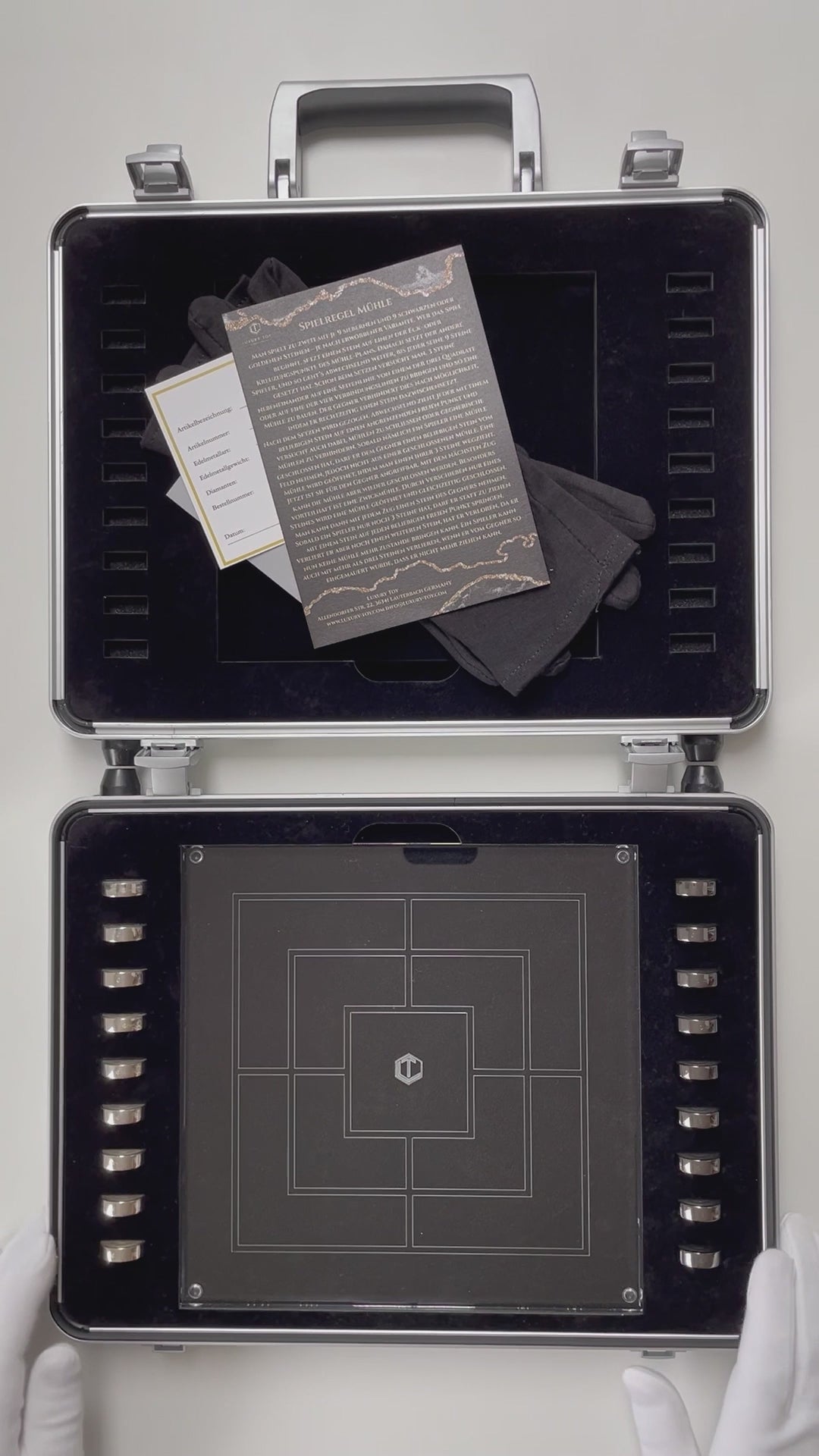 NineMens Morris Game presented in case
