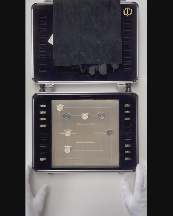 Video Nine Mens Morris in Sterling Silver - Video Mühle aus Silber
