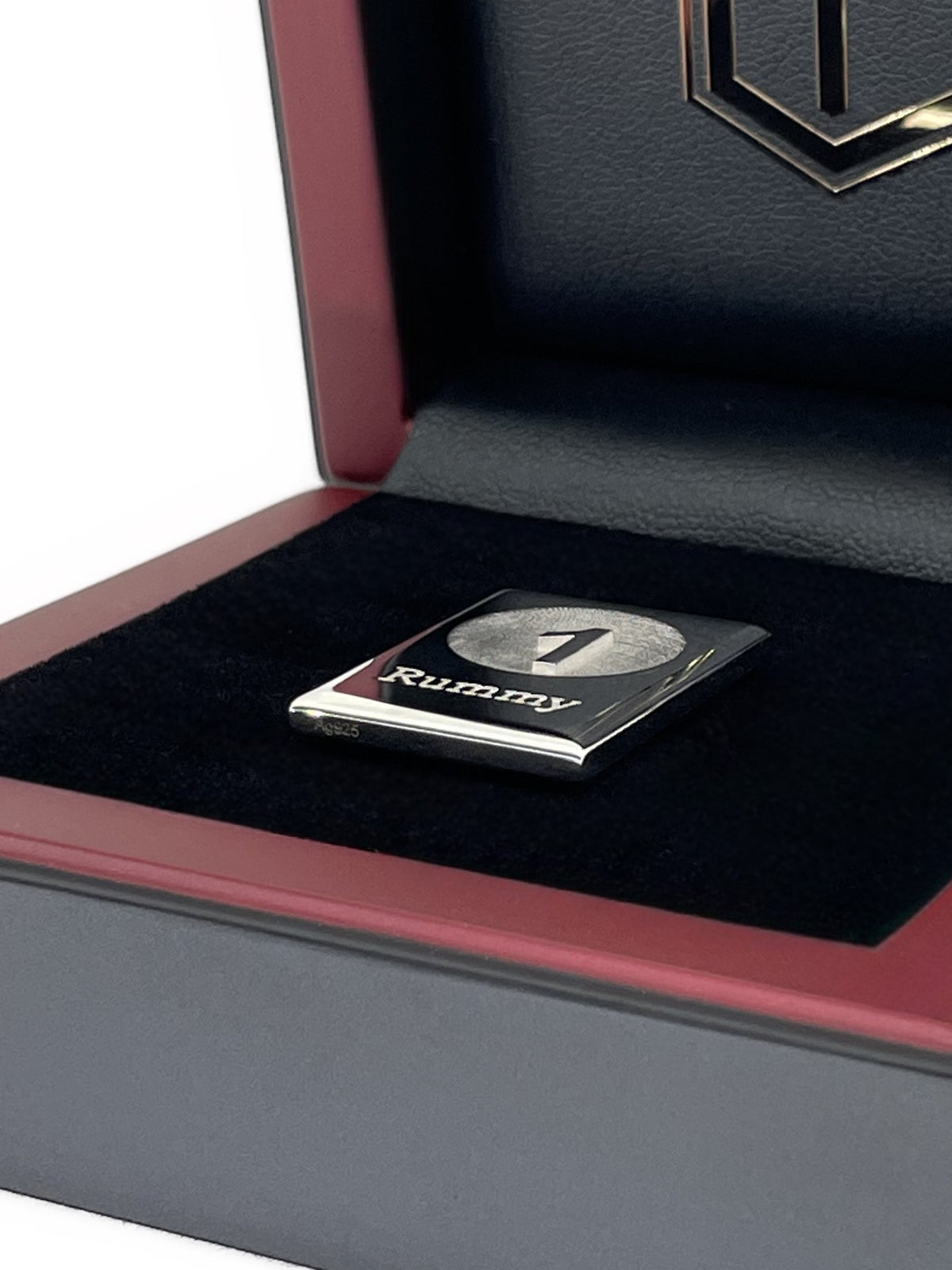 Rummystein · 925 Sterlingsilber · Länge 26 mm · 14 g · Poliert