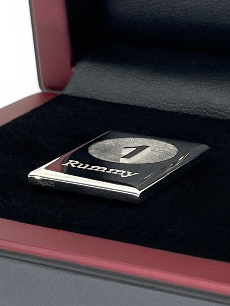 Rummystein · 925 Sterlingsilber · Länge 26 mm · 14 g · Poliert