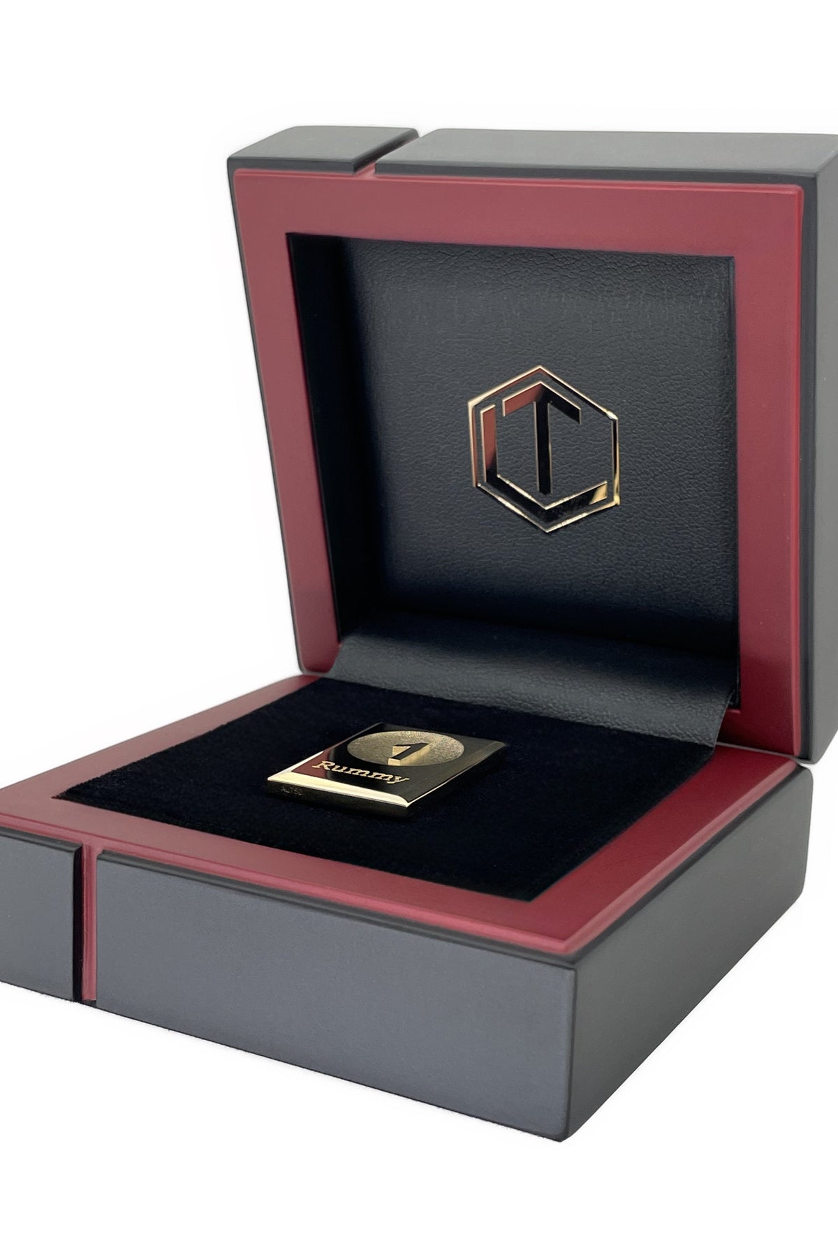 Rummy Tile 18-Karat Gold in Black Case - Rummystein Gold im Etui