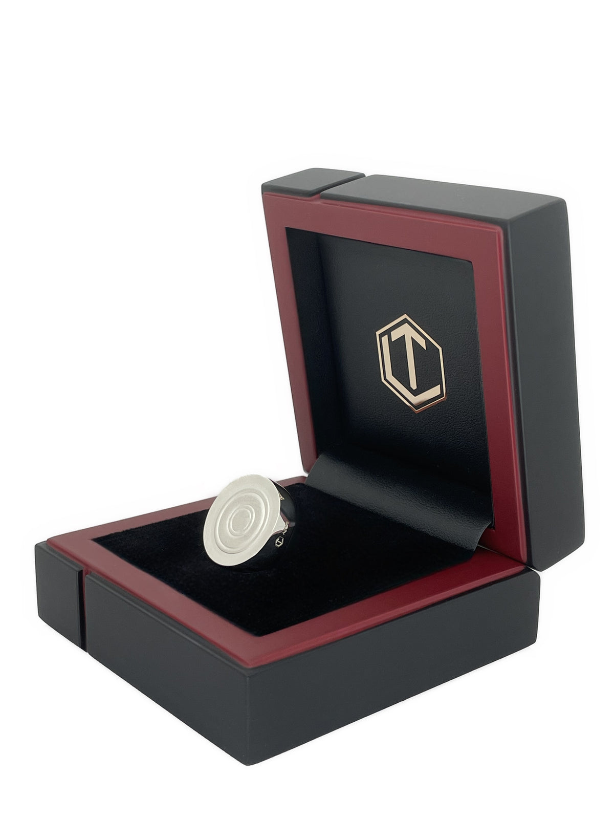 Solid Play Piece Sterling Silver in Black Case - Spielstein Dame und Mühle im schwarzen Etui